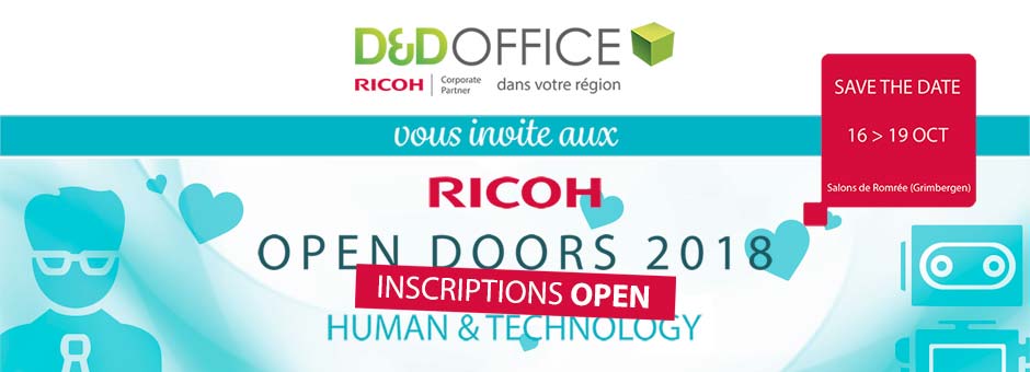 Invitation Ricoh Open Doors 2018 par D&D Office