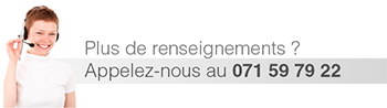 Plus de renseignements ? Téléphonez-nous au 071 59 79 22